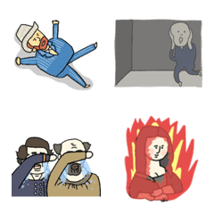 じわじわ動く名画の絵文字編