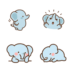 Blue Mochi Elephant