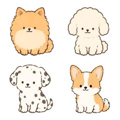 各種犬種可愛狗狗表情貼