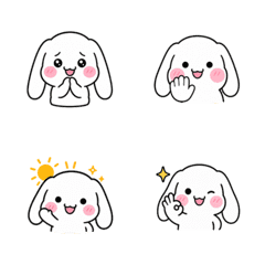 毎日使えるゆるうさぎ絵文字