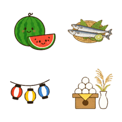 7月8月9月の夏かわいい絵文字