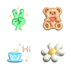 Cute 3D Pastel Emojis