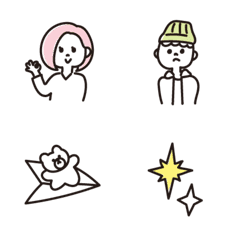 ◎小さめ◎ ゆるかわ手描きの落書き絵文字