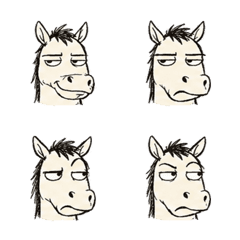 Sketch Crooked-Mouth Horse Face 09