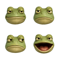Semi-Real Flat-Faced Frog Face 02