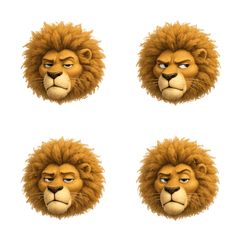 Semi-Real Frizzy Lion Face 12