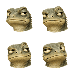 Semi-Real Side-Eye Lizard Face 14