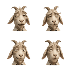 Semi-Real Droopy-Eyed Goat Face 26