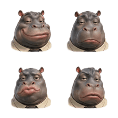 Semi-Real Thick-Lipped Hippo Face 22