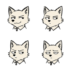 Sketch Squinting Fox Face 21