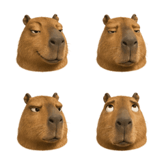 Semi-Real Grumpy Capybara Face 20