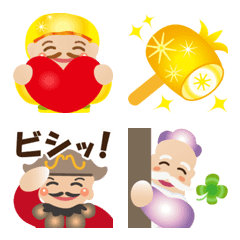 動く♪ぴかぴか七福神の絵文字