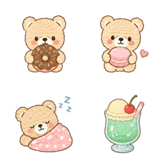 Cute Amigurumi Bear Symbols Emoji