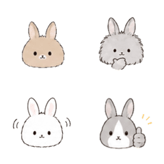 Various rabbit emojis