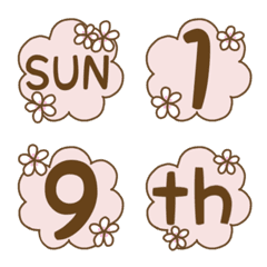 Cute Plumeria Emoji (Calendar)