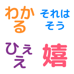 毎日使える ひとことリアクション絵文字