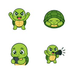 每天加油烏龜的可愛emoji40
