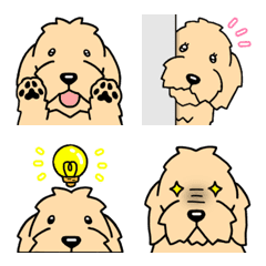 Dog Emoji Golden Doodle