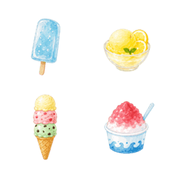 夏のひんやりアイス絵文字