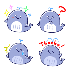 Relaxed whale emoji