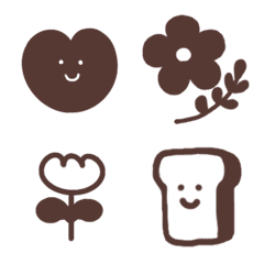 ブラウンのシンプル絵文字
