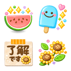 kawaii summer 3d emoji