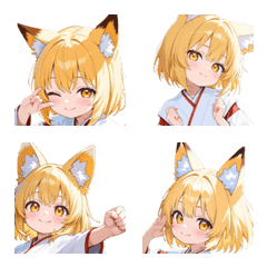 Fox Shrine Maiden Emoji