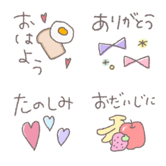 Gentle hand-drawn emoji