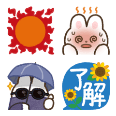 Easy-to-see rabbit Emoji_summer