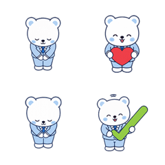 Polar bear business emoji