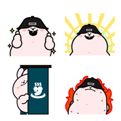 おでぶウサギ絵文字（サウナーの日常）