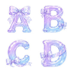 Crystal Water Ribbon Alphabet