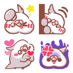 Expressive White-Faced Cockatiel Emoji