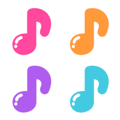 ポヨンと動く♪音符のえもじ