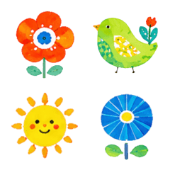 ナチュラル水彩画絵文字
