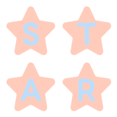 Cute Star Letter Emoji Magic 034