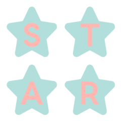 ดาวน่ารัก Letter Emoji 042