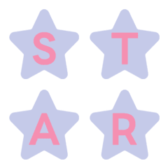 Cute Star Letter Emoji Magic 045