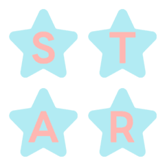 ดาวน่ารัก Letter Emoji 037