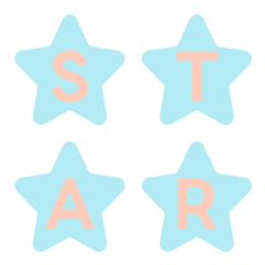 ดาวน่ารัก Letter Emoji 040