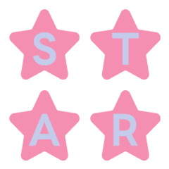Cute Star Letter Emoji Magic 041