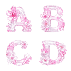 Crystal Aqua Candy Alphabet