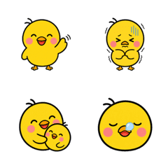 毎日使えるゆるかわひよこ絵文字40