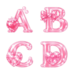 Strawberry Milk Crystal Alphabet