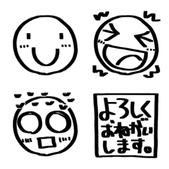 Emojis drawn with a marker white1