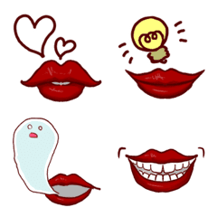 Enchanting lip emoji