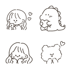 韓国っぽ ゆるかわサマー絵文字