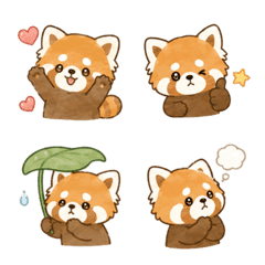 Cute Red Panda Emoji 40pcs
