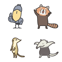 Shoebill with friends - Emojis