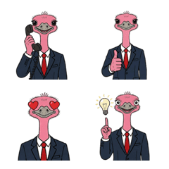 聰明鴕鳥貼圖
